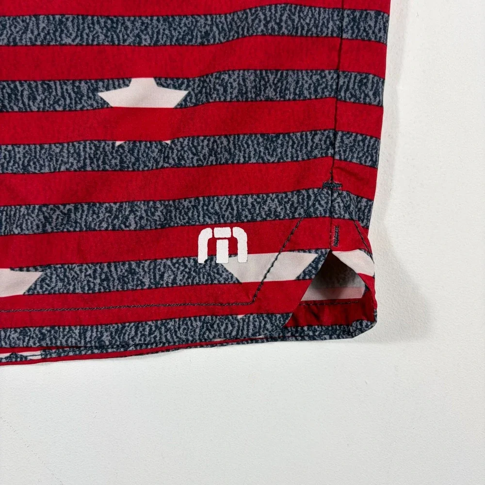 Travis Mathew Board Shorts Mens 30 Stars and Stripes Patriotic Navy Red White